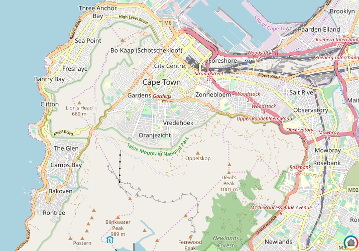 Map location of Vredehoek